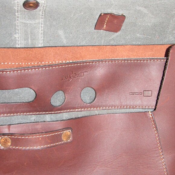 Pad & Quill Luxury Laptop Bag Mahogany Brown Leather Messenger Flap Portfolio - Picture 6 of 7